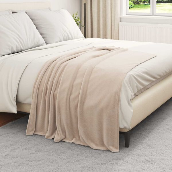 vidaXL Kastet&aelig;pper 6 pcs Beige 130 x 150 cm Fleece