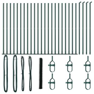 vidaXL Hegnsp&aelig;l Gr&oslash;n 50 x 1,6 m (50 mm net) St&aring;l og PVC