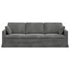 vidaXL Sofa M&oslash;rkegr&aring; 228 x 78 x 80 cm Fl&oslash;jl