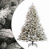 vidaXL Kunstigt Hinged Juletr&aelig; 150 cm 150 LED'er Varm hvid