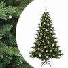 vidaXL Kunstigt juletr&aelig; med julekugle 120 cm 150 LED'er Varm hvid