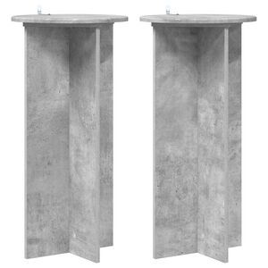 vidaXL Planteholder 2 pcs Betongr&aring; 40 x 40 x 80 cm Konstrueret tr&aelig;