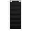 vidaXL Highboard Sort eg 69,5 x 34 x 180 cm Konstrueret tr&aelig;