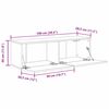 vidaXL TV-skab 2 pcs Sort 100 x 30 x 30 cm Konstrueret træ