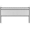 vidaXL Spike Hegn BAARLO 200 x 110 cm Pulverlakeret st&aring;l Sort