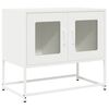 vidaXL tv-bord 68x39x60,5 cm koldvalset st&aring;l hvid
