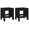 vidaXL haveskamler 2 stk. 40x36x45 cm massivt fyrretr&aelig; sort