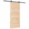 vidaXL Skyded&oslash;r Naturfarvet 100 x 208 cm Massiv fyrretr&aelig;