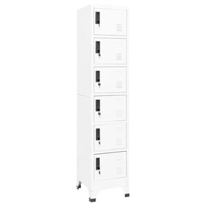 vidaXL skab 38x40x180 cm st&aring;l hvid