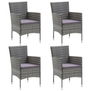 vidaXL havestole 4 stk. polyrattan gr&aring;