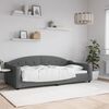 vidaXL daybed 100x200 cm stof m&oslash;rkegr&aring;