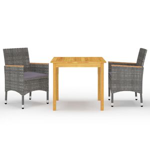 vidaXL spisebordss&aelig;t til haven 3 dele gr&aring;