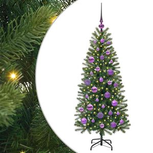 vidaXL Kunstigt juletr&aelig; med 150 LED'er Gr&oslash;n 120 cm PE og PVC