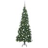 vidaXL Hj&oslash;rne Kunstigt Juletr&aelig; med 300 LED'er Gr&oslash;n 180 cm PVC og metal