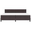 vidaXL Box spring seng med madras med LED M&oslash;rk Brun 200 x 200 cm Stof