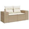 vidaXL Havesofa S&aelig;t med pude med pude 9 pcs Beige og creme Poly Rattan