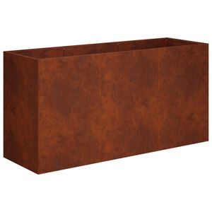 vidaXL Have Blomsterkrukke Rusten 120 x 40 x 60 cm Cortenst&aring;l
