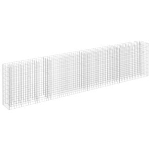 vidaXL gabion-h&oslash;jbed 360x30x90 cm galvaniseret st&aring;l