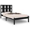 vidaXL sengeramme 75x190 cm Small Single massivt tr&aelig; sort