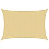 vidaXL solsejl 5x4 m 100 % polyesterstof sandfarvet