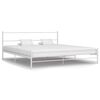vidaXL sengestel 200 x 200 cm metal hvid