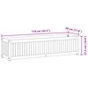 vidaXL plantekasse 110x30x27,5 cm massivt akacietr&aelig; og st&aring;l