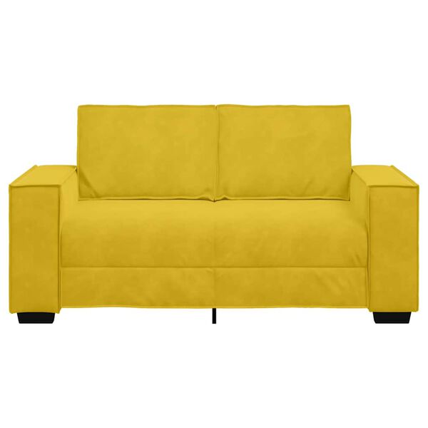 vidaXL 2-personers sofa 120 cm fløjl gul