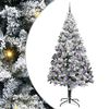 vidaXL Kunstigt juletr&aelig; med stativ Hvid 240 cm PVC og St&aring;l og Plastik