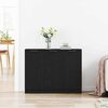 vidaXL Sideboard Sort eg 90,5 x 30 x 70 cm Konstrueret træ