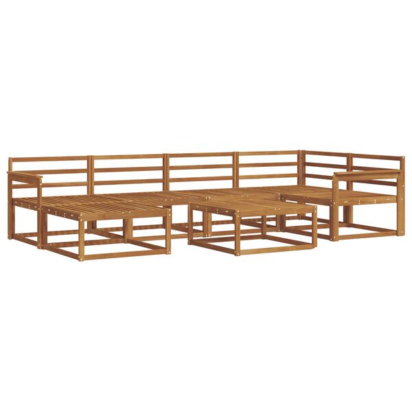 vidaXL Udend&oslash;rs sofagruppe 7 pcs Naturfarvet Massivt Akacietr&aelig;