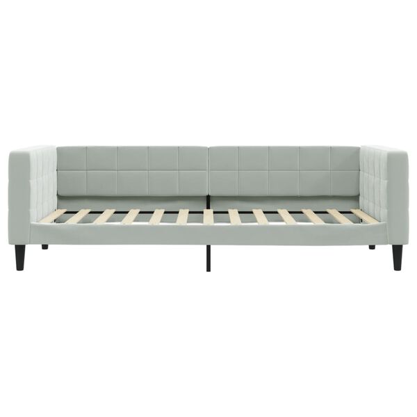 vidaXL daybed 100x200 cm velour lysegr&aring;