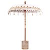 vidaXL Balinesisk parasol med base Creme 185 x 185 x 260 cm