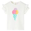 T-shirt til b&oslash;rn str. 116 ecrufarvet