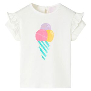 T-shirt til b&oslash;rn str. 116 ecrufarvet