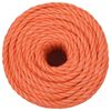 vidaXL arbejdsreb 24 mm 50 m polypropylen orange