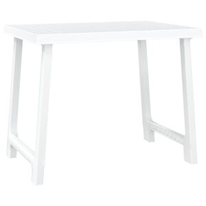 vidaXL campingbord 79x56x64 cm PP tr&aelig;look hvid