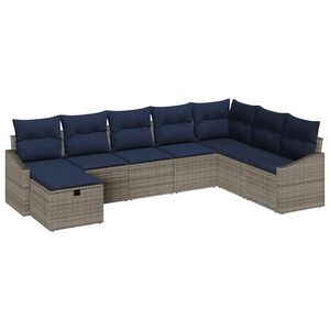 vidaXL Sofa S&aelig;t med pude 6 pcs polyrattan