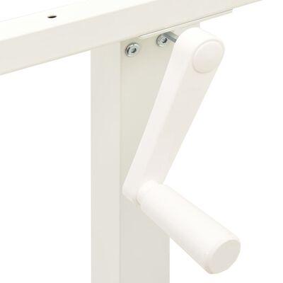 vidaXL stel til hæve-/sænkebord manuel betjening højdejusterbar hvid