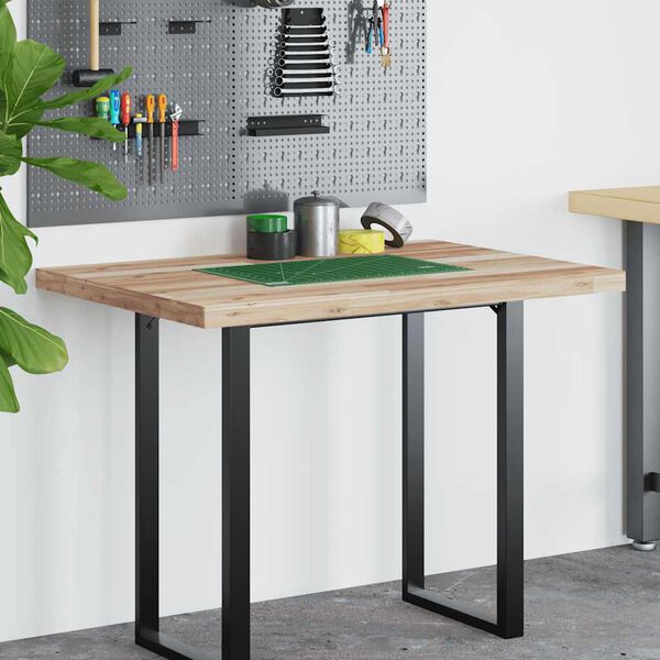 vidaXL skrivebordsplade 100x80x4 cm ubehandlet massivt akacietræ