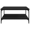 vidaXL Sofabord Sort eg 80 x 80 x 40 cm Konstrueret træ