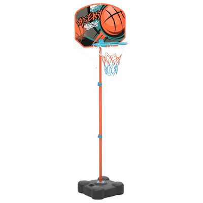 vidaXL bærbart basketballsæt justerbart 109-141 cm