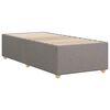 vidaXL Sengeramme uden madras Taupe 100x200 cm Stof