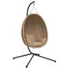 vidaXL h&aelig;ngestol p&aring; stativ rattan og st&aring;l gr&aring;brun