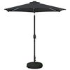 vidaXL Haveparasol med LED lys og fod 230 x 230 cm Polyester Antracit