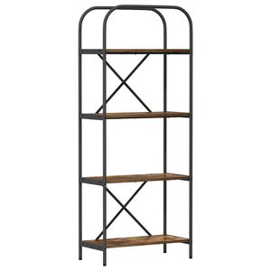 vidaXL Bogreol 4 niveauer 60 x 30 x 146 cm Konstrueret tr&aelig; R&oslash;get eg