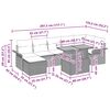 vidaXL Havesofa S&aelig;t med opbevaring 8 pcs Gr&aring; Poly rattan