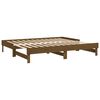 vidaXL daybed med udtræk 2x(100x200) cm massivt fyrretræ gyldenbrun