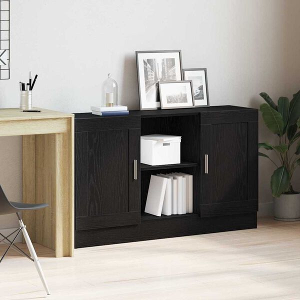 vidaXL Sideboard Sort eg 120 x 30,5 x 70 cm Konstrueret tr&aelig;