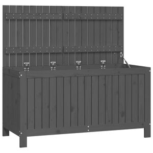 vidaXL opbevaringskasse til haven 121x55x64 cm massivt fyrretr&aelig; gr&aring;
