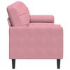 vidaXL 3-personers sofa med pyntepuder 210 cm fl&oslash;jl pink